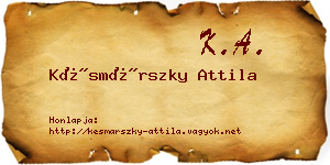 Késmárszky Attila névjegykártya